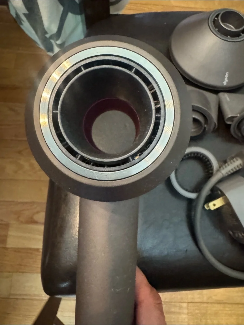 Dyson Hair Dryer with Magnetic Styling Attachments — Gray/Purple